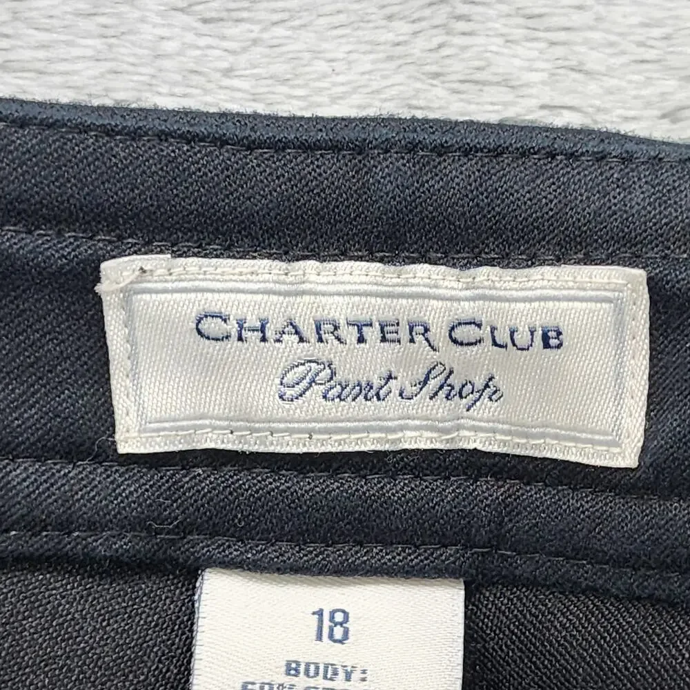Charter Club Pants Womens 18 Black Pant Shop High Rise Crop‎ Classic Fit Stretch